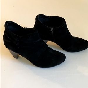 Vaneli Black Suede Ankle Boots